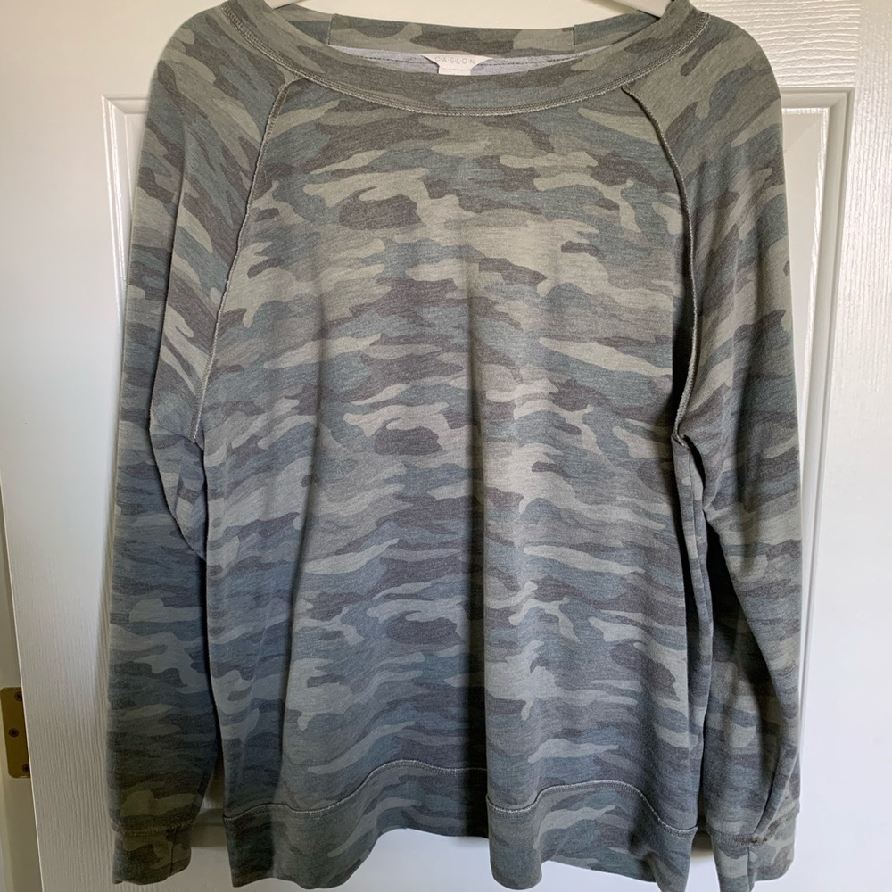 Caslon Camouflage Cozy Top